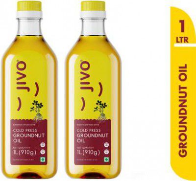 JIVO Cold press Cooking Groundnut Oil PET Bottle (2 x 1 L)