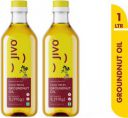 JIVO Cold press Cooking Groundnut Oil PET Bottle (2 x 1 L)...