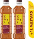 JIVO Cold Pressed Pure 2 Liter Mustard Oil Plastic Bottle  (2 x 1000 ml)...