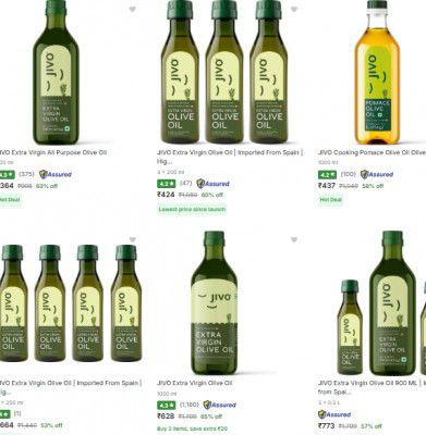 Flipkart : Up to 75% OFF - Jivo Edible Oil