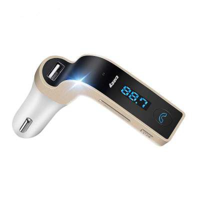 Jiyatech CARG7 Bluetooth FM Transmitter Universal Wireless in-Car FM Adapter Car Kit with Hand Free Call/Stereo Music Player for All Andriod Mobiles & iOS Devices