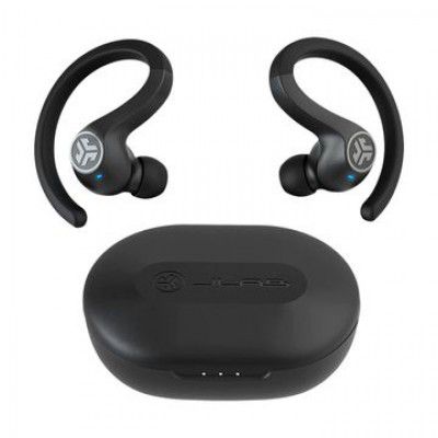 JLAB JBuds Air Sport IEUEBJBAIRSPRTRBLK TWS Earbuds (IP66 Sweat & Water Resistant, 40 Hours Playback, Black)