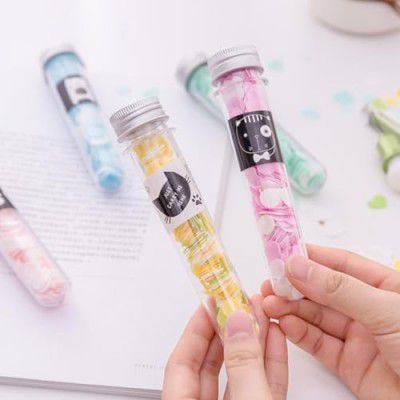 JM SELLER Flower Design Tube Shape Bottle Paper Soap Clean Soft Bath For Travel (Pack Of 2)(ASSORTED)