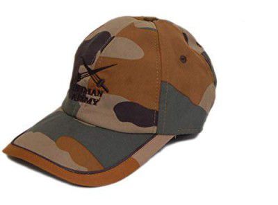 JMP Boys Cotton Army/Military Cap (Multicolor Free Size)