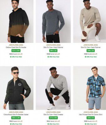 Ajio : Upto 80% OFF - John Players Mens Clothing