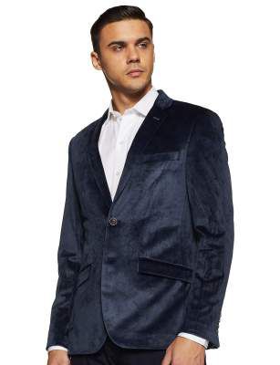 John Players Men's Peak Lapel Slim Fit Blazer