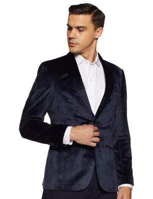 John Players Men's Shawl Collar Slim fit Blazer