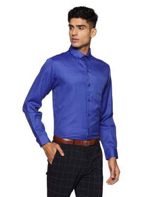 John Players Men's Solid Slim Fit Cotton Formal Shirt

