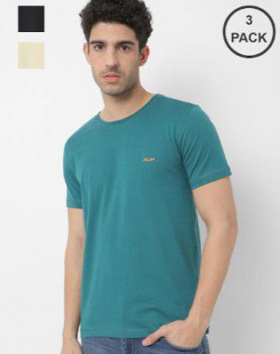 JOHN PLAYERS Slim Fit Crew-Neck T-shirt [ Pack Of 3 ]
