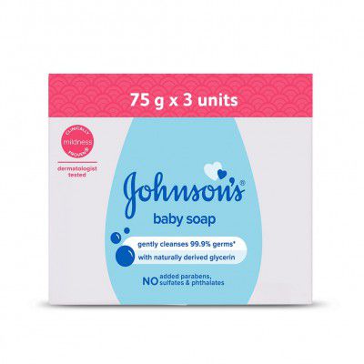Johnson & Johnson Baby Soap - 75g (Pack of 3)