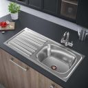 Johnson Nexa SS304 Single Bowl Kitchen Sink with Drain Board | 37"x 18"x 8" | 10 Years Warranty...