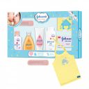 Johnsons Baby Care Collection with Organic Cotton Baby Tshirt (7 Gift Items, Blue)...