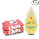 Johnsons Baby Skincare Wipes with Lid, 144s +Johnsons Baby Top to Toe Wash 500ml...