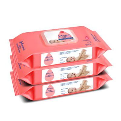 Johnson's Baby Wet Wipes | Alcohol & Soap Free | Prevents Rashes & Redness | 216 Wipes