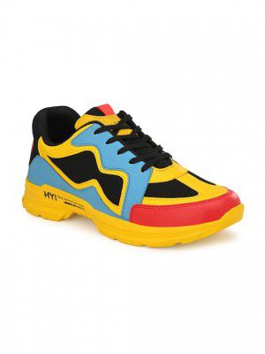 JOKATOOMen Multi-Coloured Mesh Lace-Up Walking Shoes
