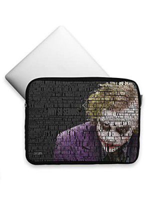 Joker Quotes Printed Laptop Sleeves (15 inch)