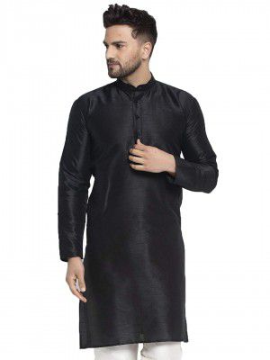 Jompers Men Solid Dupion Silk Kurta