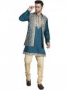 Jompers Men's Embroidered Waistcoat and Kurta Pyjama....