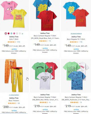 Joshua Tree Girls T-Shirt Starts ₹149 | Upto 90% Off