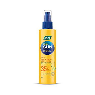 JOY Hello Sun Sunblock & Anti Tan Daily Brightening Body Serum Sunscreen Spf-35 Pa+++ (150Ml)|For All Skin Types