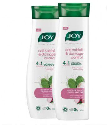 Joy Natural Actives Anti Hairfall & Damage Control 4-in-1 Multi Action Conditioning Shampoo Pack of 2 X 340 ml  (680 ml)