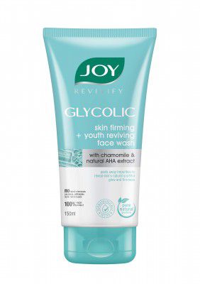 Joy Revivify Glycolic Acid Face Wash | Skin Firming and Youth Reviving with Chamomile Extracts and Natural AHAs - Sulphates, Parabens Free -150 ml