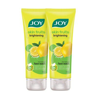 Joy Skin Fruits Lemon Brightening Face Wash, Oil Clear and Fruit Infused With Lemon extracts & Active Fruit Boosters, Lemon Face Wash For Oily Skin | Brightens Skin to Reveal Natural Glow - Pack of 2