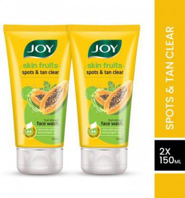 Joy Skin Fruits Spots & Tan Clear Papaya face wash (Pack of 2 x150ml) Face Wash  (300 ml)