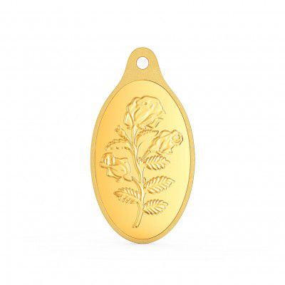 [Extra ₹2750 OFF] Joyalukkas 24K (999) Purity 2 Gram Flower Design Gold Coin Pendant
