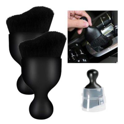JOYCOURT Car Interior Detailing Brush, Soft Bristle Cleaning Brush Car Dust Brush Detail Brush