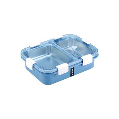 Joyo Stainless Steel Fresh Lock (Small) No. 2 Lunch Box for Kids Adults, 2 Compartments with Locking Lid, Spill Leak Proof