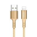 JOYROOM ZHIYA Series Braided Welding Wire Aluminium Shell Data Cable,1M for iPhone (Gold)...