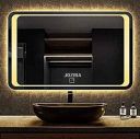 Joziba® Glass Wall Mounted Rectangular Backlit Led Light Mirror(18 x 24 Inch_03,Triple Light)...
