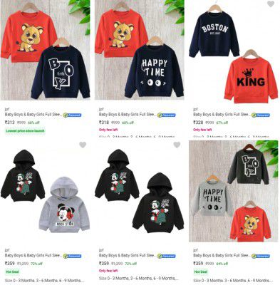 [ Pack Of 2 ] Jpf Kids Sweatshirts Starts @ ₹218
