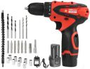 JPT 12V Powerful Cordless Drill Machine | 1350 RPM | 18 Torque | 10MM | 1.50 KW | 2 Speed Gear | 2x Batteries | Fast Charger | Keyless Chuck | 24Pcs Bits and Sockets | Carrying Case, Multicolor...