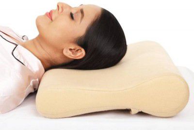 JSB BS52 Contoured Cervical Pillow B Shaped Neck Support  (Beige)