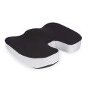 JSB MF001 Contoured Coccyx Support Cushion with Memory Foam for Sitting Comfort and Tailbone Pain Relief (Grey-Black)...