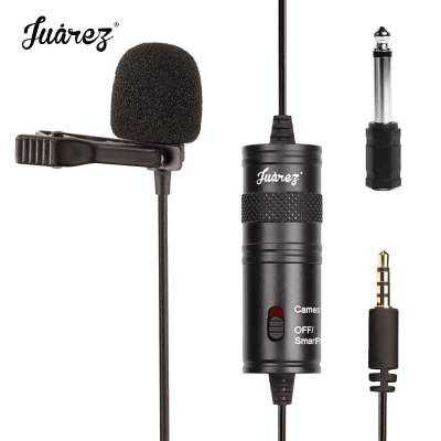 Juarez JRM1 Lavalier Microphone Clip-on Lapel Mic with Omnidirectional Condenser for Podcast