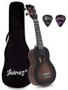 Juarez JRZ23UK/NA 23" Concert Size Ukulele Kit, AQUILA Strings, Sapele Body, Rosewood Fingerboard, Matte Finish, with Bag and Picks, Natural Brown (21 INCH, Brown Sunburst)...