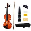 Juarez Legnò Full Size 4/4 Violin Kit, JRV100NT with Bow, Rosin, Fretboard Sticker, Mute, Bridge, Oblong Case, Natural...
