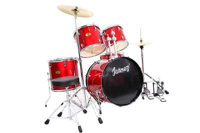 Juarez Obra 5 Piece Acoustic Drum Set with Throne, Cymbal, Pedal & Drumsticks
