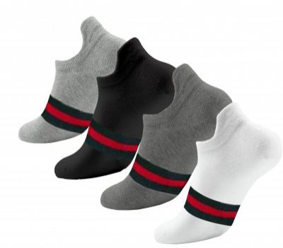 JUARI BE A GENTLEMAN Comfort Meets Style:Breathable Polyviscose Striped Ankle Socks(Pack of 4)