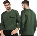 JUARI BE A GENTLEMAN Fullsleeve T-Shirt for Men | Made with Eco-Friendly Recycled Cotton Fabric | Stylish Forest Green Design with Front Pocket Detail...