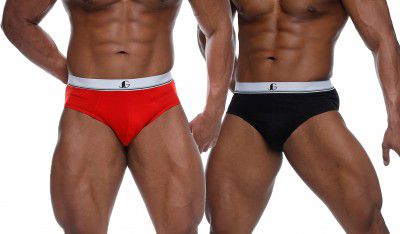 JUARI BE A GENTLEMAN Mens Super Combed Strachable Cotton Solid Brief with Ultrasoft Waistband-P