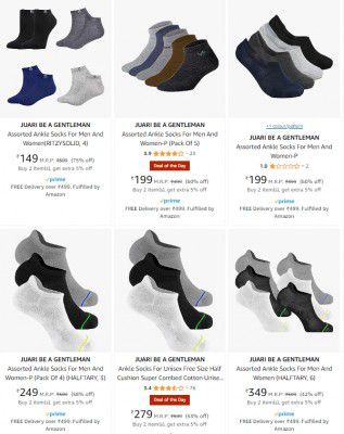 JUARI BE A GENTLEMAN Socks Starts ₹79