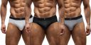 JUARI BE A GENTLEMAN Underwear Brief || Black Gry White Pack of 3...