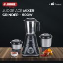 Judge by Prestige 500 Watts ACE Mixer Grinder with 3 Stainless Steel Jars | Black...