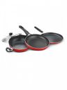 JUDGE By Prestige Red and Black 3 Pieces Aluminium Cookware Set...