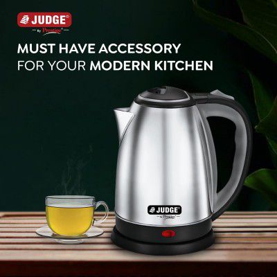 Judge Stainless Steel by Prestige Electric Kettle JEA 313 (1.5 L, Silver), 1500 Watts