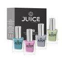 Juice One Coat Nail Paint, Glossy Finish, Combo Teal Blue - C02, Blooming Pink - C05, Blush Silver - C12, Misty Green -C13 Long Lasting 11Ml Each Pack Of 4...